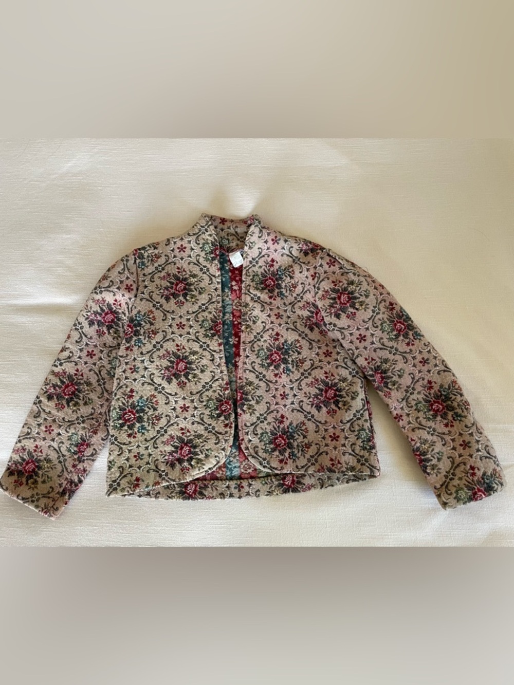 Vintage Floral Tapestry Jacket - Pink Floral
